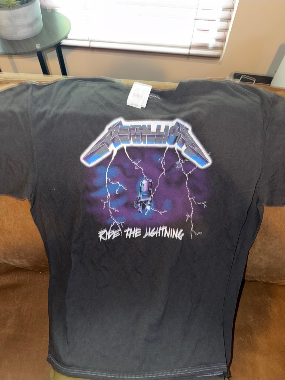 Metallica Ride the Lightning Short Sleeve Graphic Tee - Black